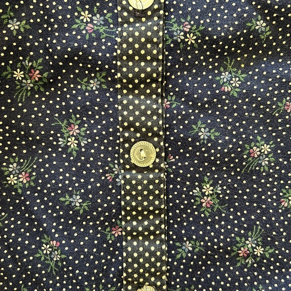 Gunne Sax Blue Floral Skirt Size XS - Picture 3 of 4